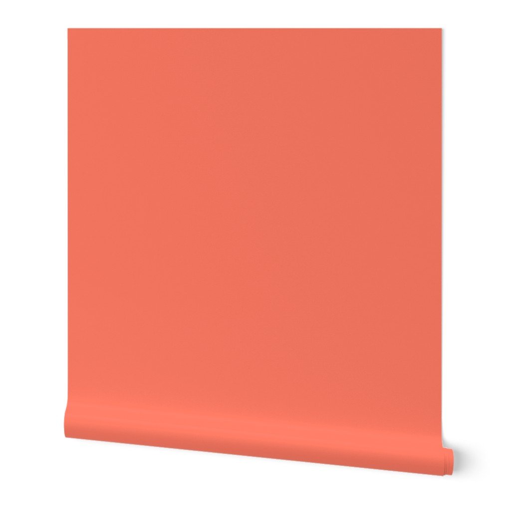 Bright Neon Coral Solid Color Coordinate Wallpaper