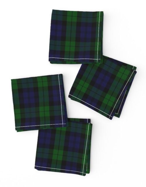 Military  Blackwatch Scottish Tartan Plaid Cocktail Napkins