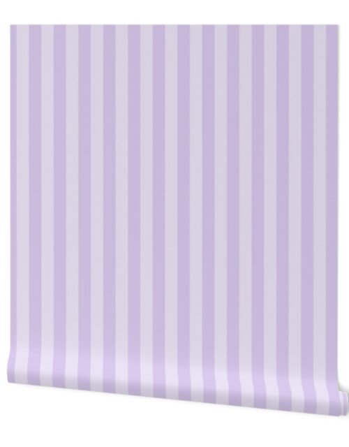 Color of the Year 2023 Digital Lavender and Tonal Lavender 1 Inch Cabana Stripes Wallpaper