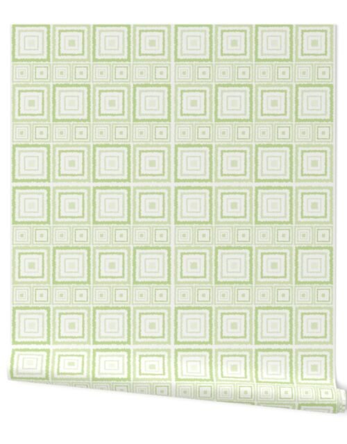 Green Safari Ikat Squares Wallpaper