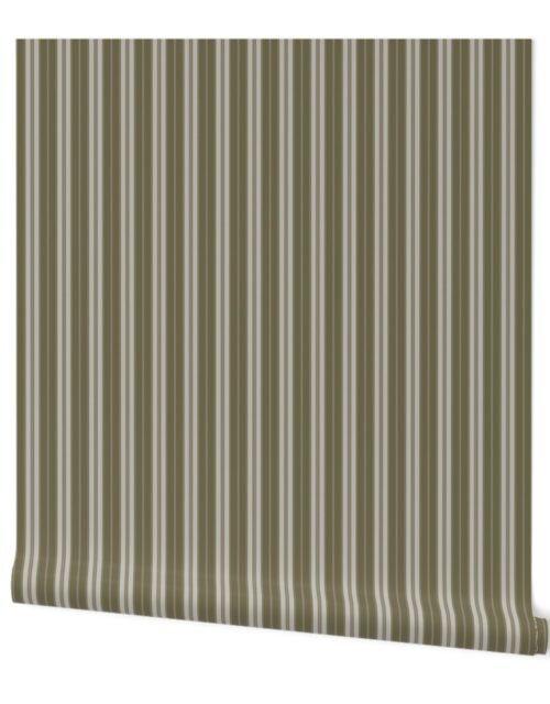 Martini Olive and Green Autumn Winter 2022 2023 Color Trend Mattress Ticking Wallpaper