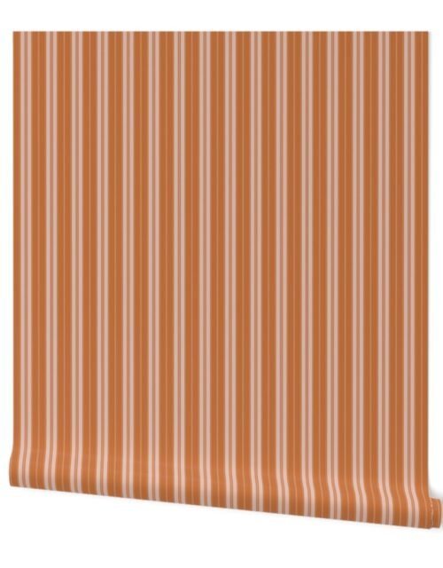 Peach Caramel on Caramel Autumn Winter 2022 2023 Color Trend Mattress Ticking Wallpaper
