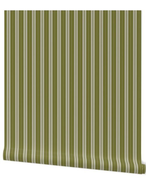 Cardamom Seed Green on Green Autumn Winter 2022 2023 Color Trend Mattress Ticking Wallpaper