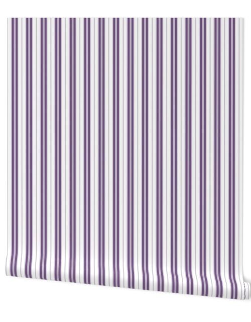 Meadow Violet Purple and White Autumn Winter 2022 2023 Color Trend Mattress Ticking Wallpaper