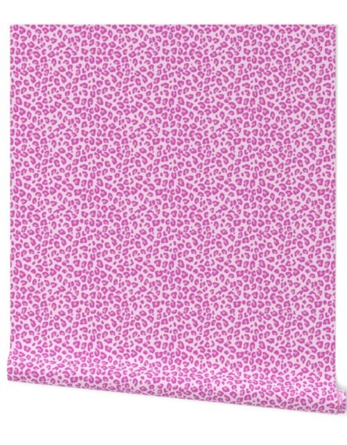 Small Pink and White Leopard Print Wallpaper
