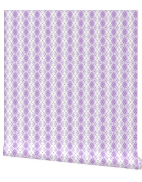 Small Light Violet Argyle Diamond Check Wallpaper