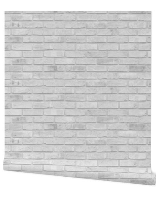 White Washed Brick Wall in Realistic Photo-Effect Life Size Wallpaper