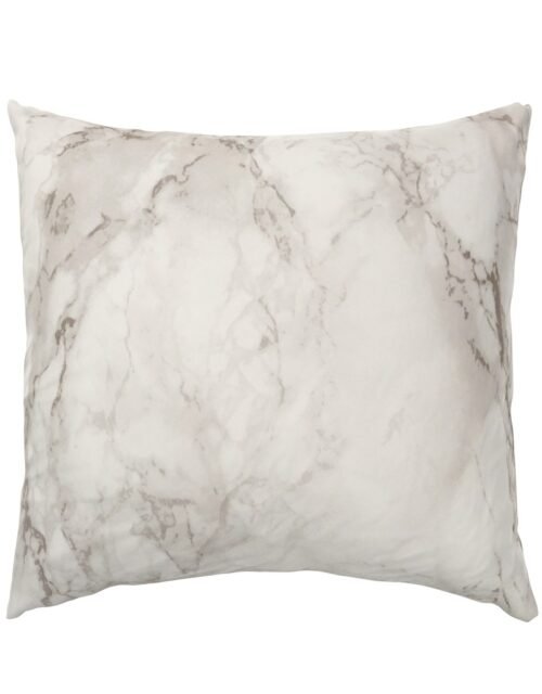 Classic Beige and White Marble Natural Stone Veining Quartz Euro Pillow Sham