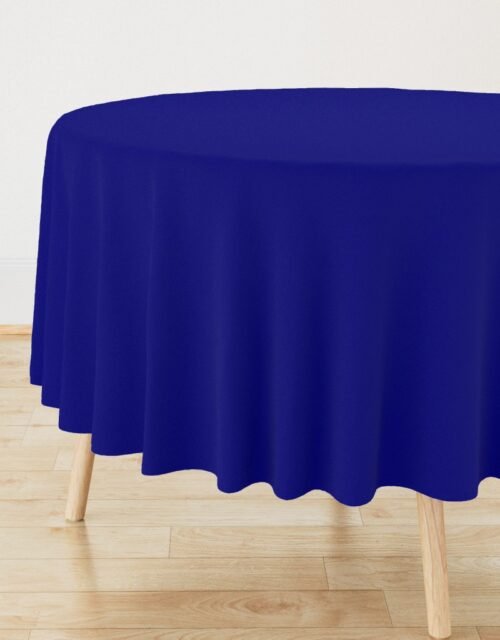 California Blue Official State Solid Color Round Tablecloth