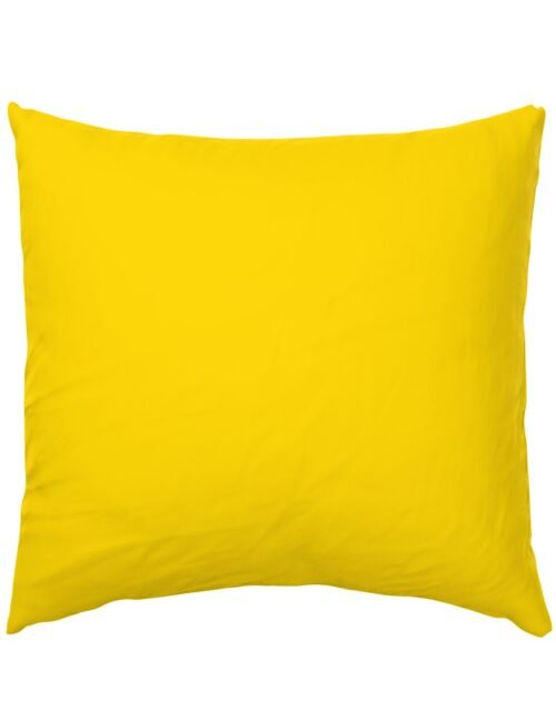 California Yellow Official State Solid Color Euro Pillow Sham