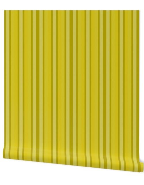 Small Lemon Lime Shades Modern Interior Design Stripe Wallpaper