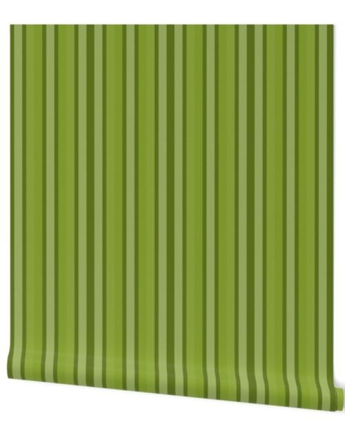 Small Lime Shades Modern Interior Design Stripe Wallpaper