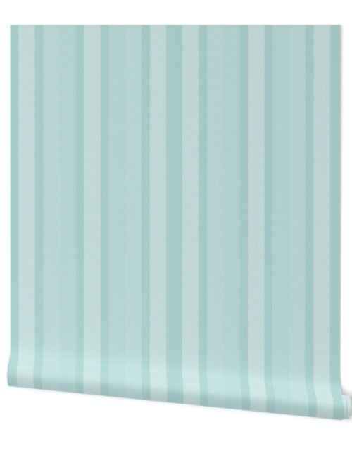 Large Sea Glass Shades Modern Interior Design Stripe Wallpaper