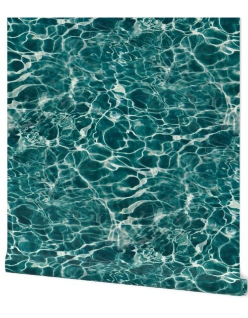 Green Ripples in Wavy Water Wallpaper