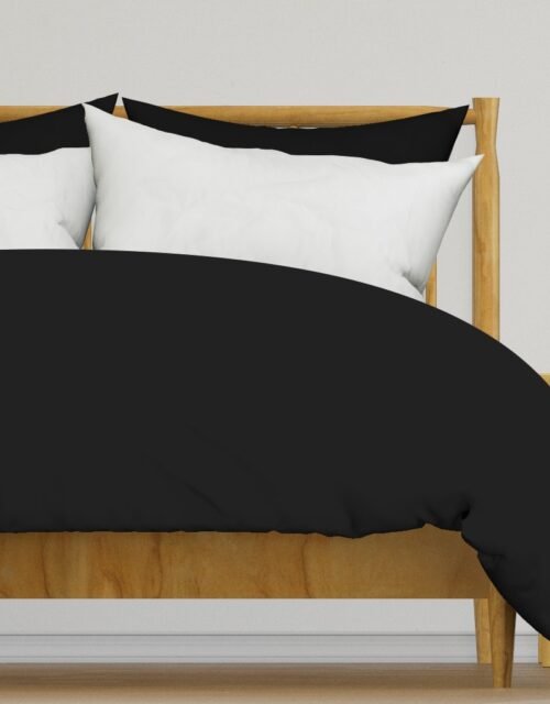 SOLID BLACK #000000 HTML HEX Colors Duvet Cover