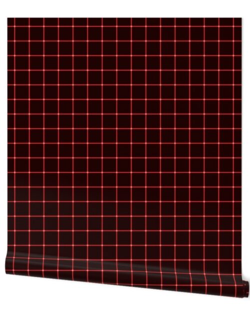 Large Matrix Optical Illusion Grid in Black and Red Wallpaper