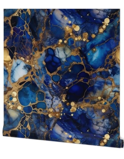 Lapis Lazuli and Gold Alcohol Ink 2 Wallpaper