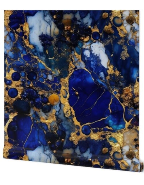 Lapis Lazuli and Gold Alcohol Ink 4 Wallpaper