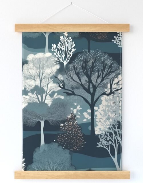 New England Endless Forest Trees Winter Wall Hanging