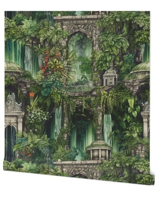 Hanging Gardens Of Babylon with Temples Wallpaper