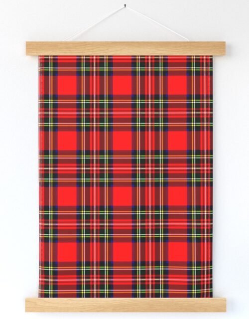 Small Bright Red and Green Stewart Christmas Tartan Wall Hanging