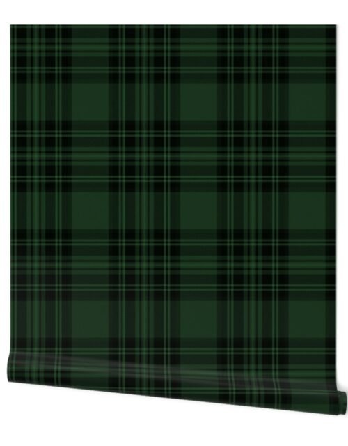 Jumbo Hunter Green Christmas Stewart Tartan Wallpaper