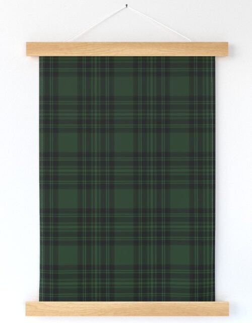 Small  Hunter Green Stewart Christmas Tartan Wall Hanging