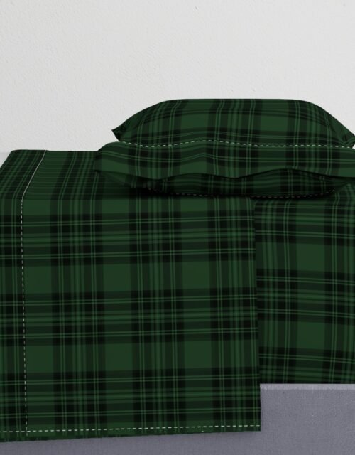 Small  Hunter Green Stewart Christmas Tartan Sheet Set