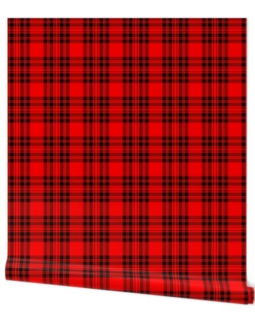 Small Red Stewart Christmas Tartan Wallpaper