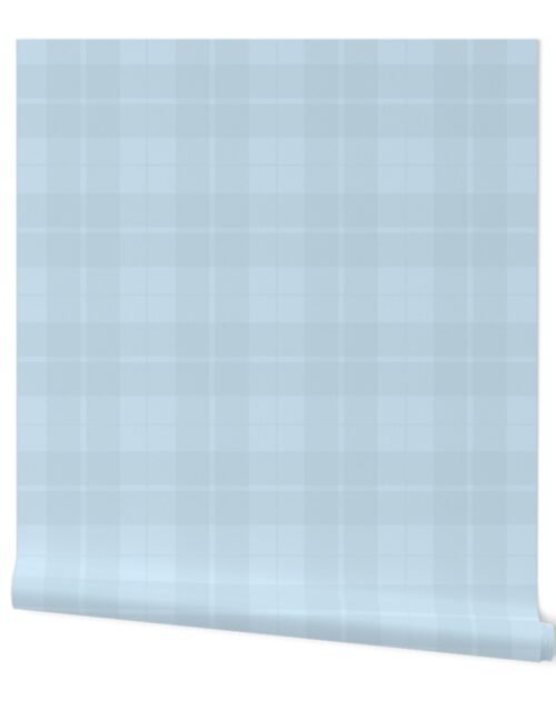 Merry Bright  Pastel Blue Tartan Wallpaper