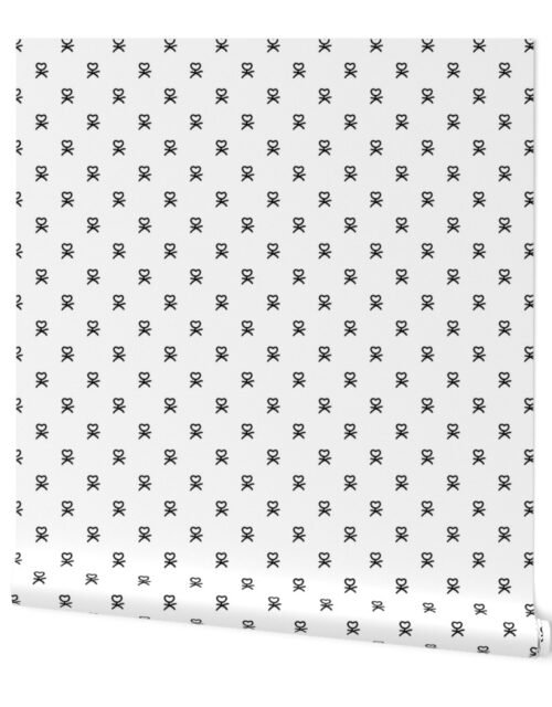 Wednesday Black and White Floral Ditzy School Dress Wallpaper