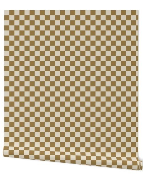 Cream and Tan  Checkerboard Wallpaper