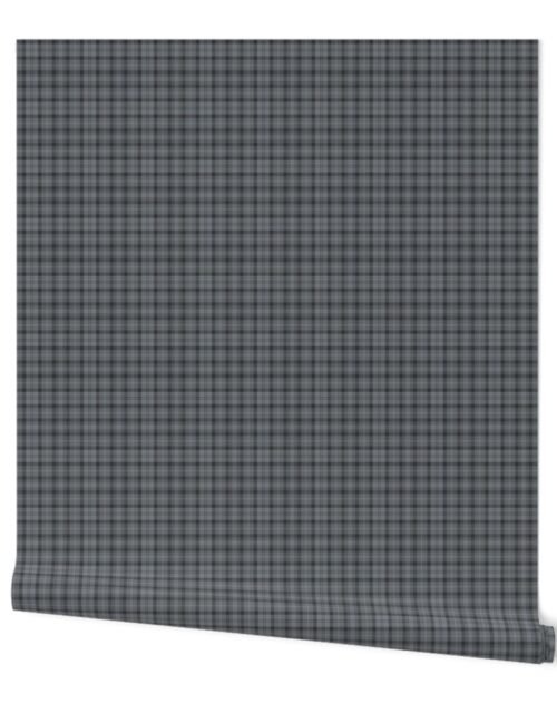 Grey Blue French Provincial Tartan Wallpaper