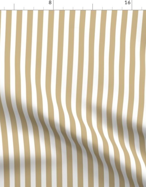 Gold and White Sailor Stripe Fabric