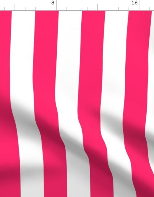 Pop Pink 2″ Wide Cabana Stripes Fabric