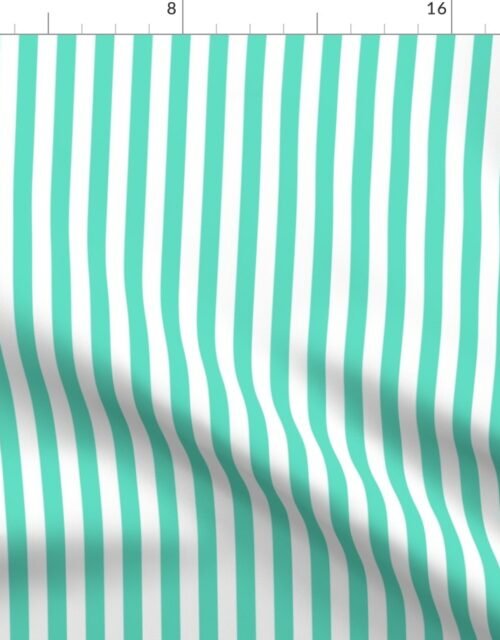 Aqua Sailor 1/2″ Thin Stripes Fabric