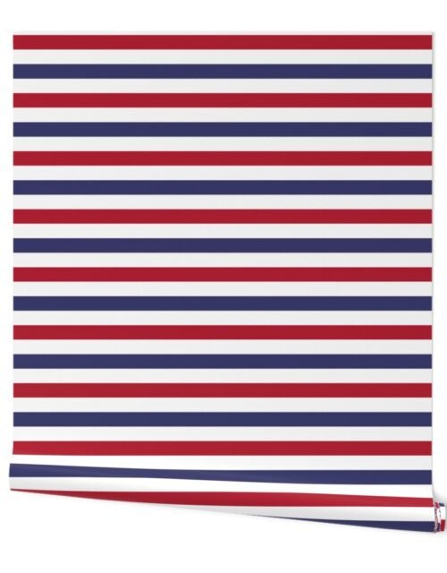 USA American Flag Red, White and Blue Alternating Stripes Wallpaper