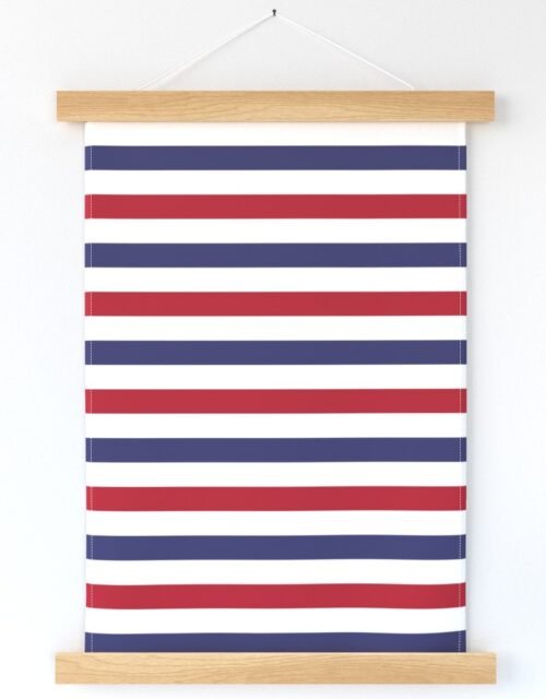 USA American Flag Red, White and Blue Alternating Stripes Wall Hanging