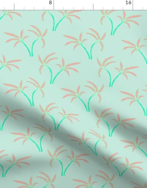 Twin Palms in Mint Fabric