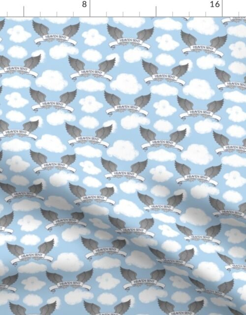 Blue Sky Heaven Sent Clouds Fabric