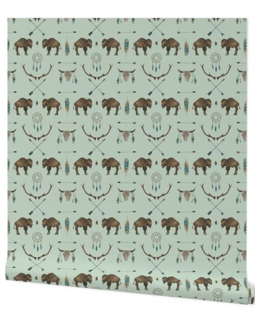 Sage Prairie Buffalo Wallpaper