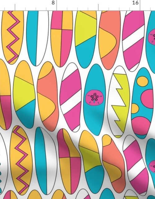 Rainbow Color Waikiki Surfboards Fabric