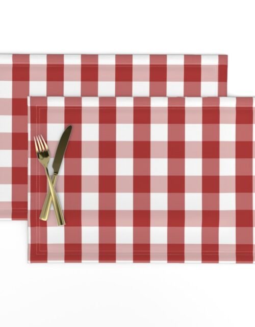 Aurora Red Gingham Check Placemats