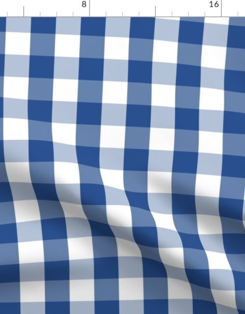 Delphinium Blue Mini Gingham Check Plaid Fabric