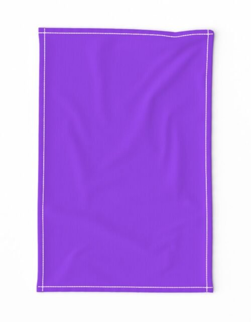 Bright Fluorescent Day glo Purple Neon Tea Towel