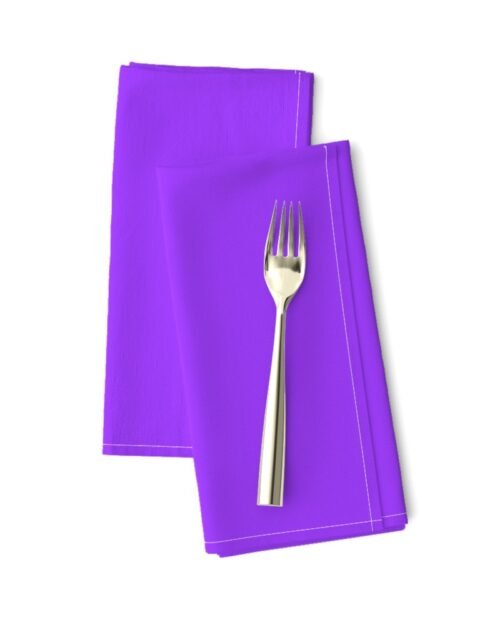 Bright Fluorescent Day glo Purple Neon Dinner Napkins