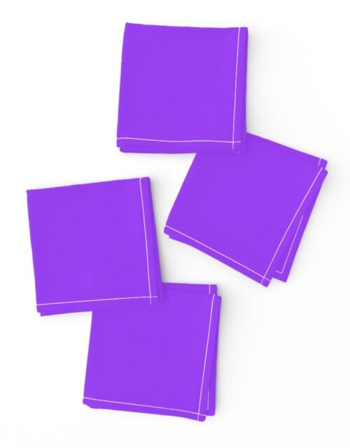 Bright Fluorescent Day glo Purple Neon Cocktail Napkins