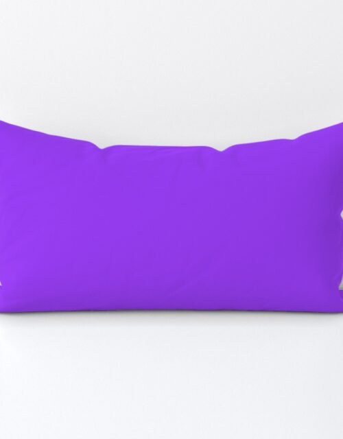 Bright Fluorescent Day glo Purple Neon Lumbar Throw Pillow