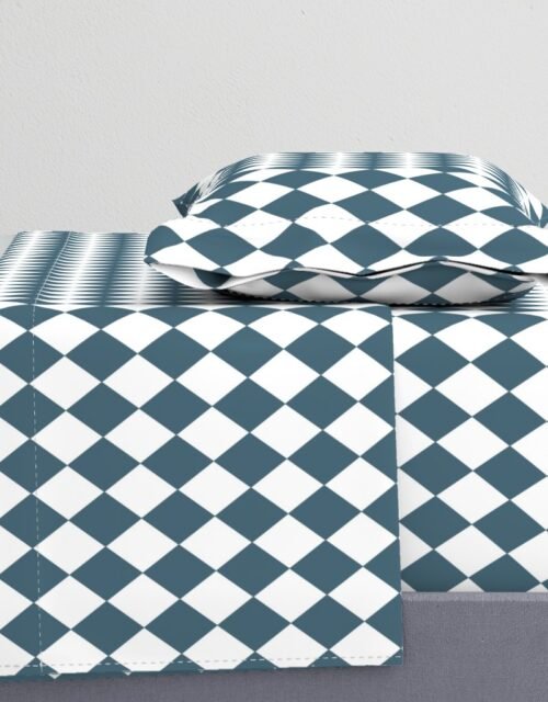 Bluestone Blue Small Modern Diamond Pattern Sheet Set