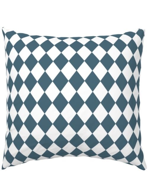 Bluestone Blue Small Modern Diamond Pattern Euro Pillow Sham